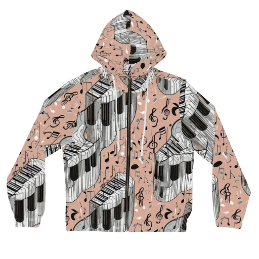 Rosé Rhapsody on a Women's Full-Zip Hoodie