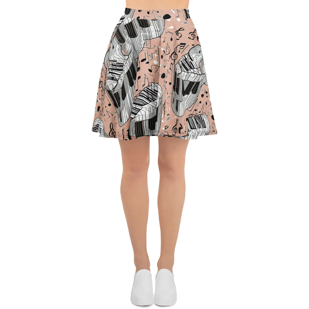 Rosé Rhapsody on Skater Skirt — Front