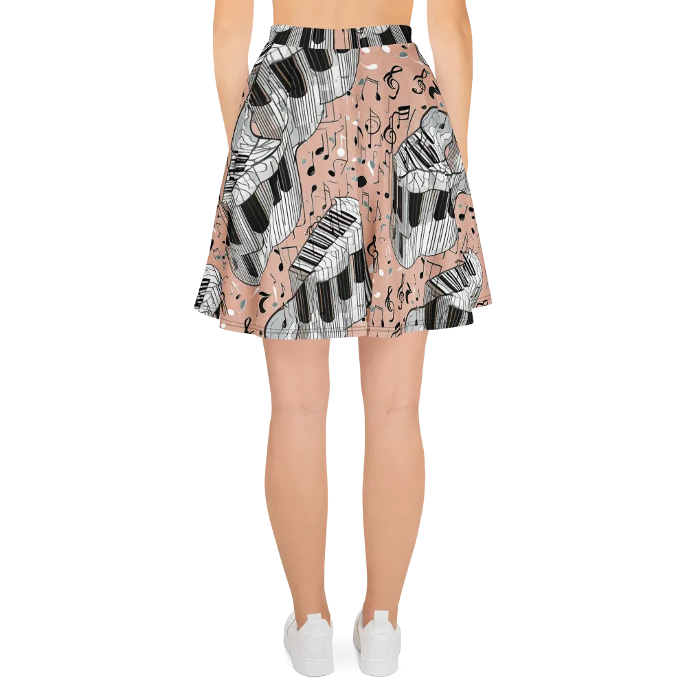 Rosé Rhapsody on Skater Skirt — Back