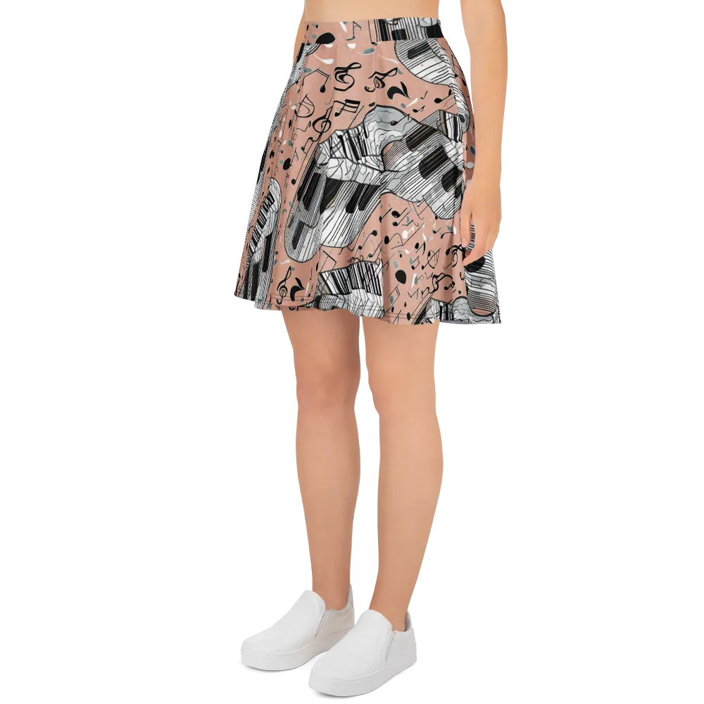 Rosé Rhapsody on Skater Skirt — Left