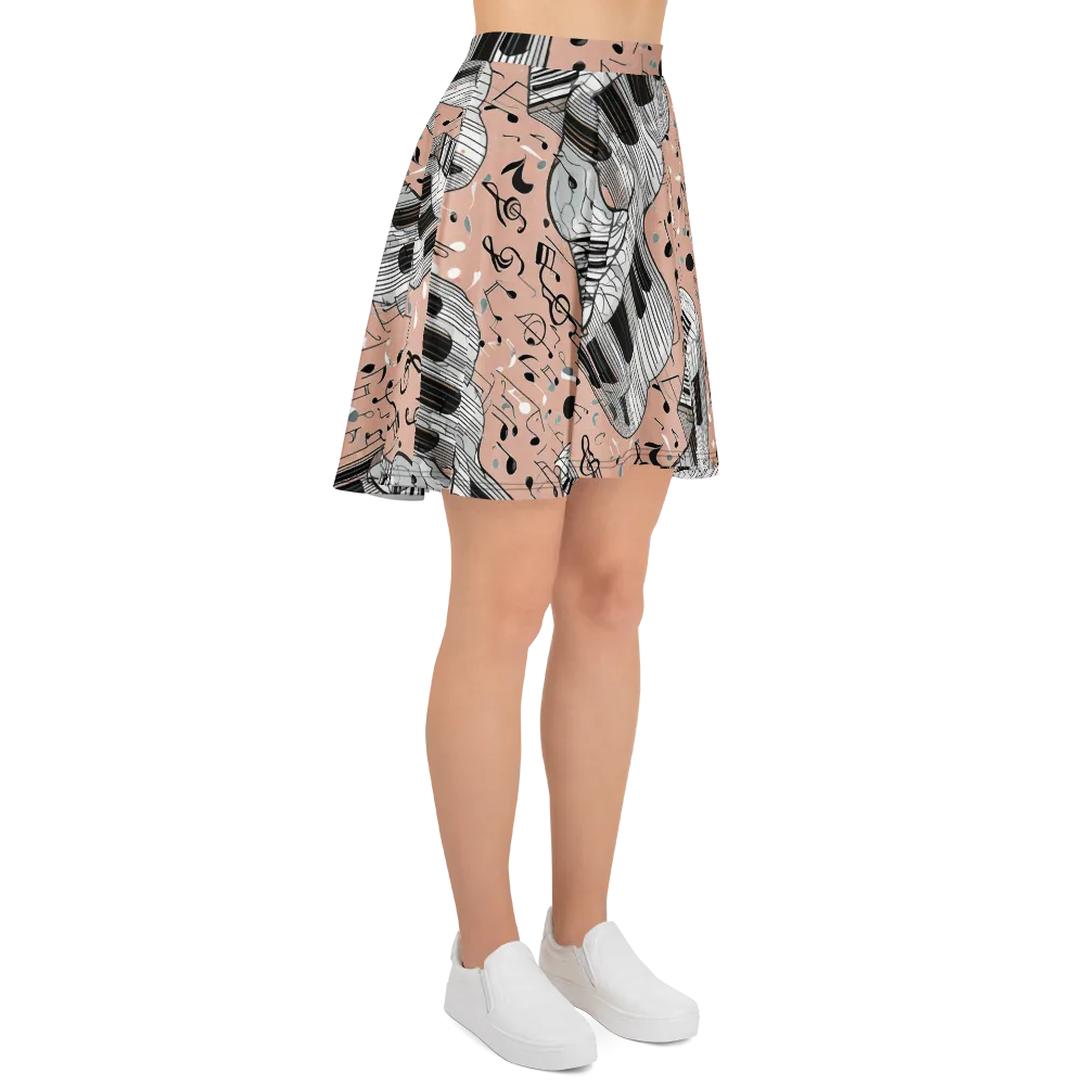 Rosé Rhapsody on Skater Skirt — Right