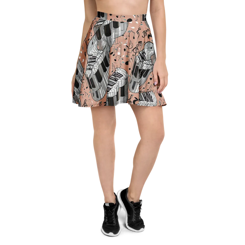 Rosé Rhapsody on Skater Skirt — Front
