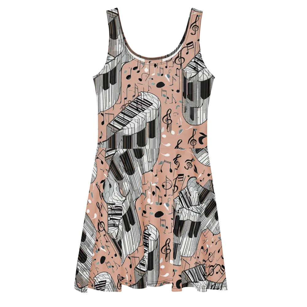 Rosé Rhapsody on Skater Dress — Front