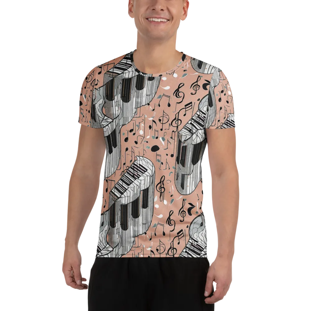Rosé Rhapsody on Men's Athletic T-Shirt — Front
