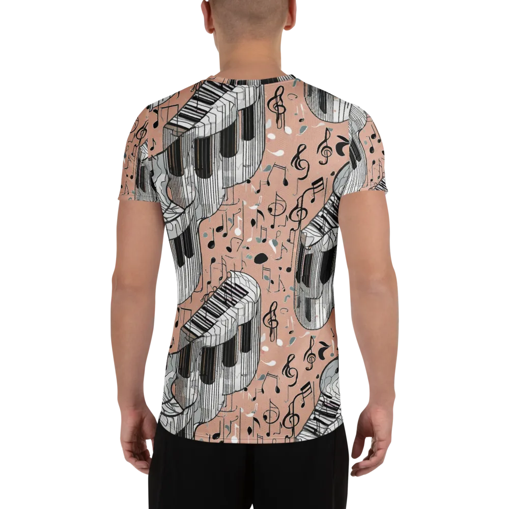 Rosé Rhapsody on Men's Athletic T-Shirt — Back