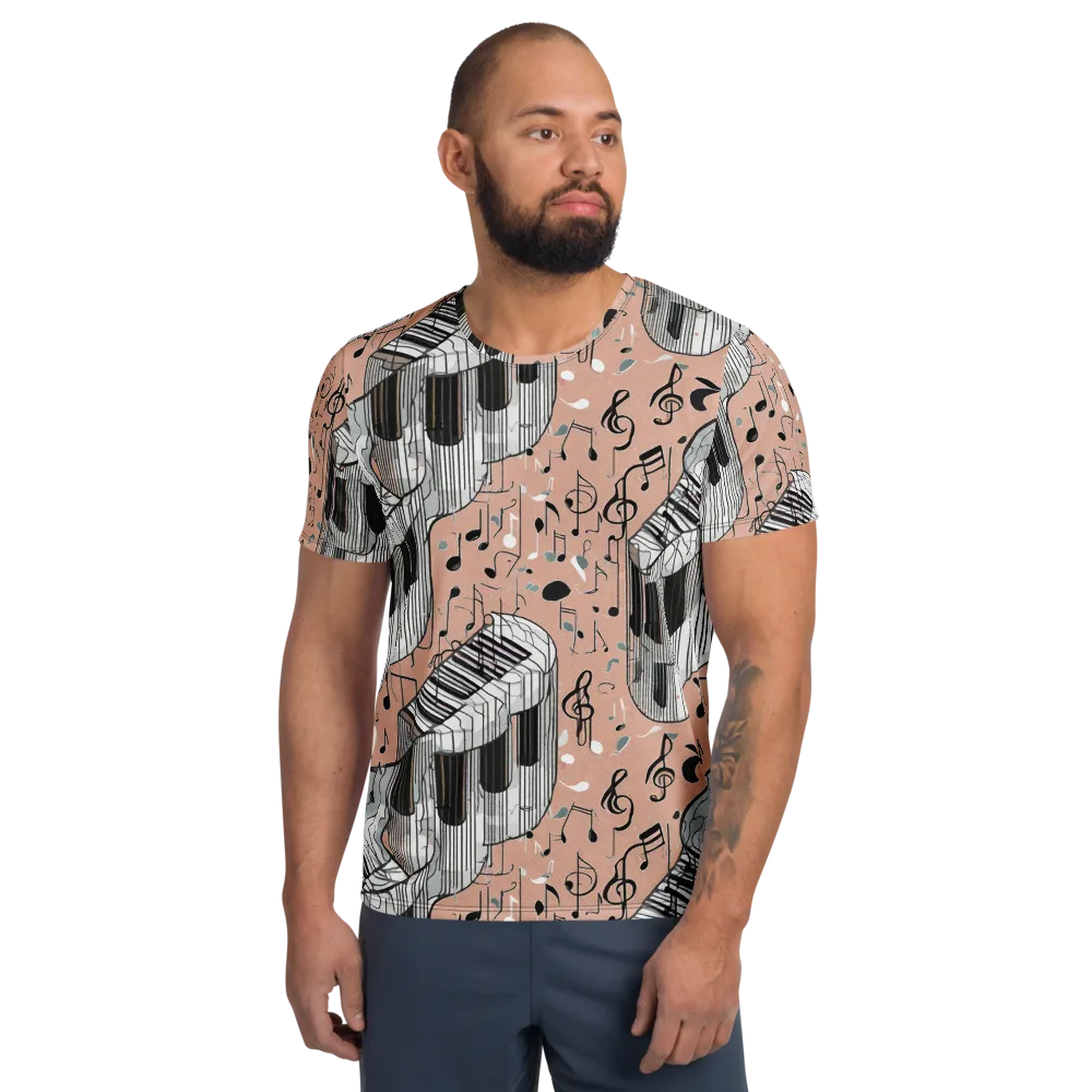 Rosé Rhapsody on Men's Athletic T-Shirt — Front