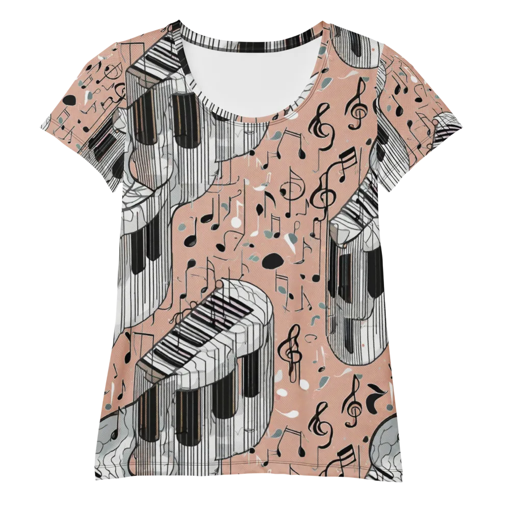 Rosé Rhapsody on Women's Athletic T-Shirt — Front