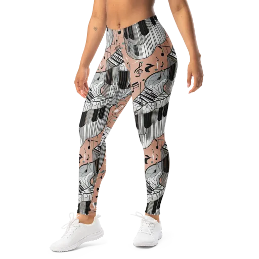 Rosé Rhapsody on a Leggings