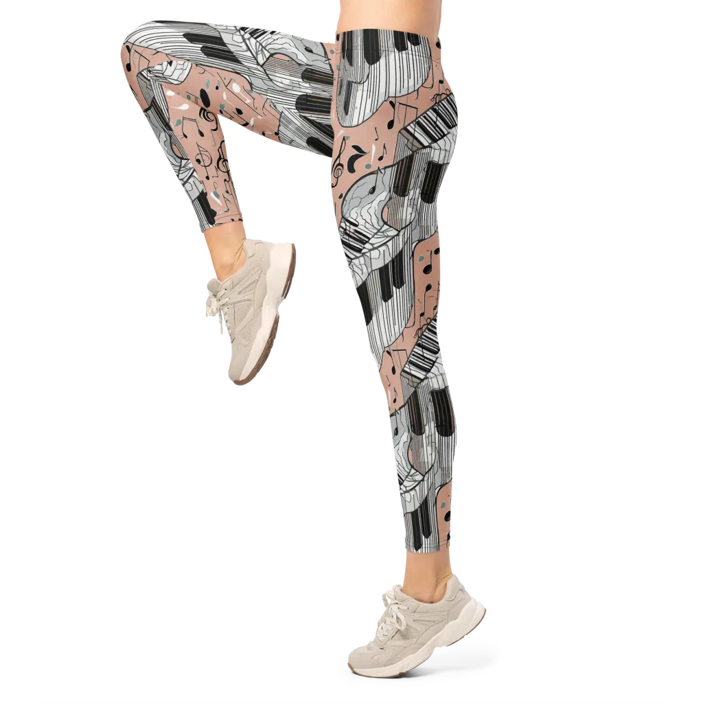 Rosé Rhapsody on Leggings — Left