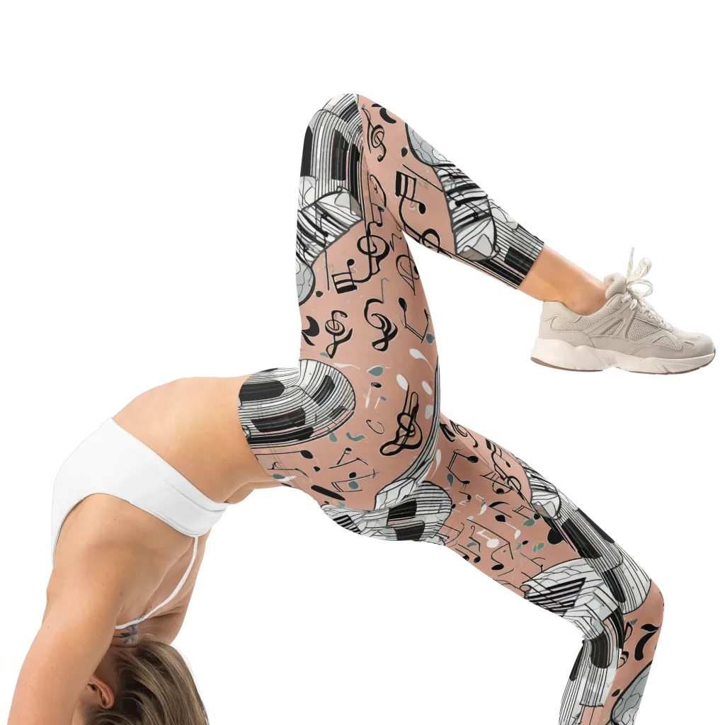 Rosé Rhapsody on Leggings — Right