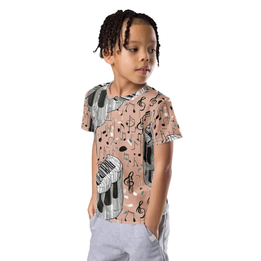 Rosé Rhapsody on a Kids Crew Neck T-Shirt