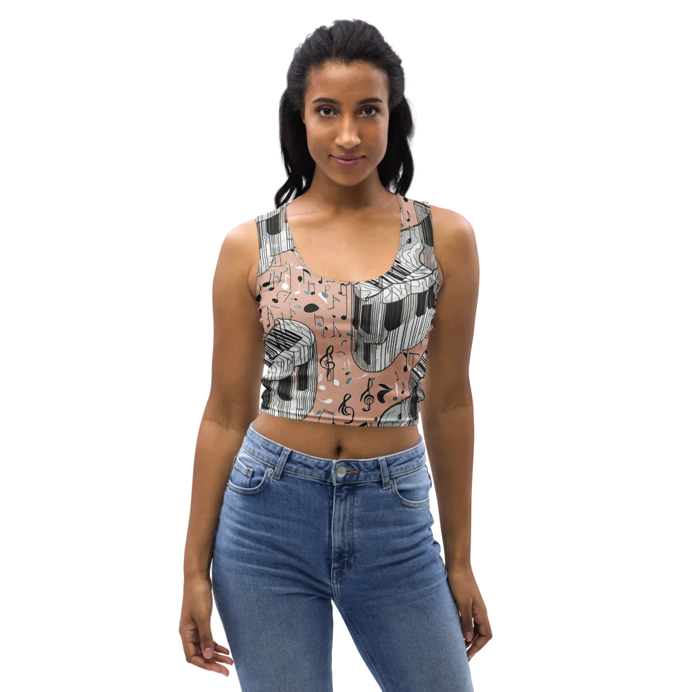 Rosé Rhapsody on Crop Top — Front
