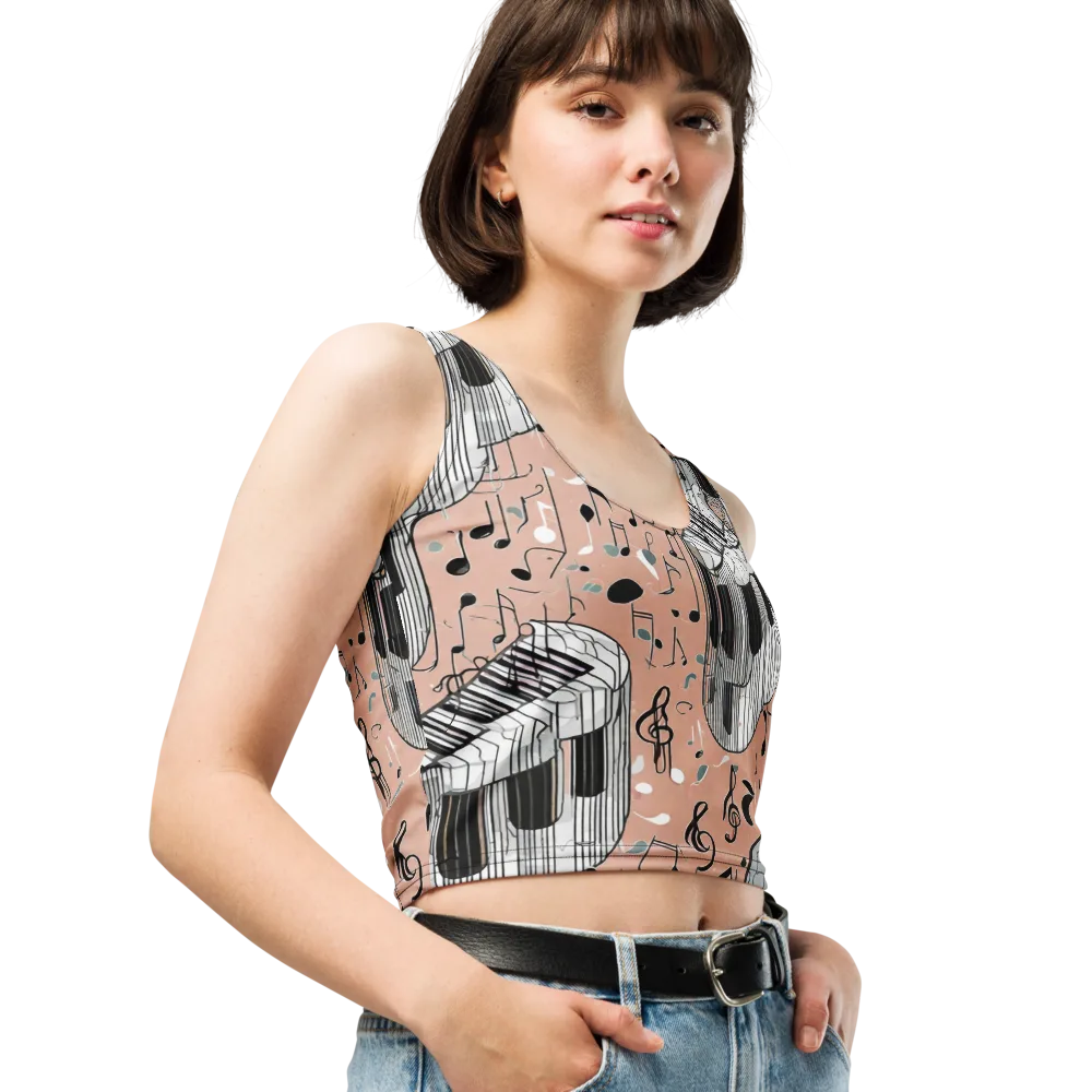 Rosé Rhapsody on Crop Top — Right Front