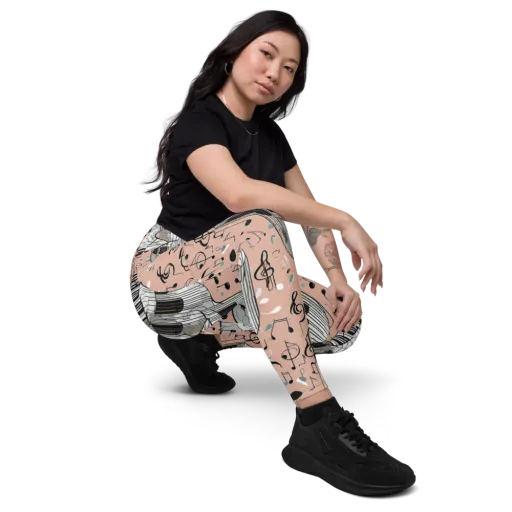Rosé Rhapsody on a Leggings with Pockets