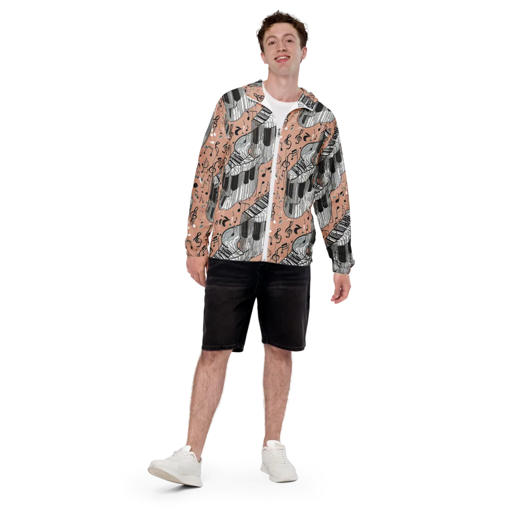 Rosé Rhapsody on Men's Windbreaker — Front