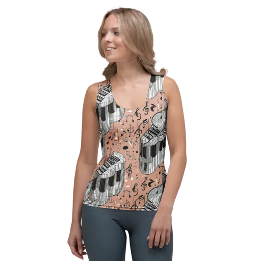 Rosé Rhapsody on a Women's Tank Top
