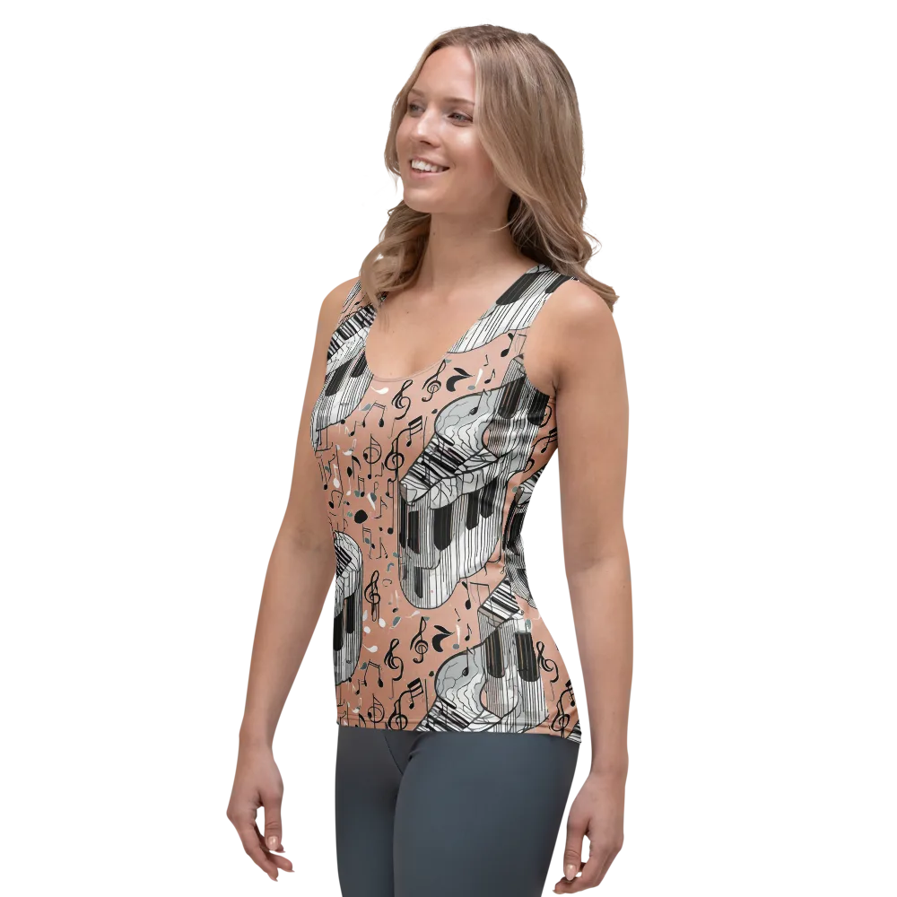Rosé Rhapsody on Women's Tank Top — Left Front
