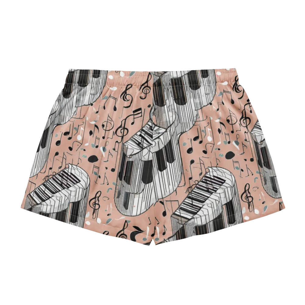 Rosé Rhapsody on Women's Pajama Shorts — Back