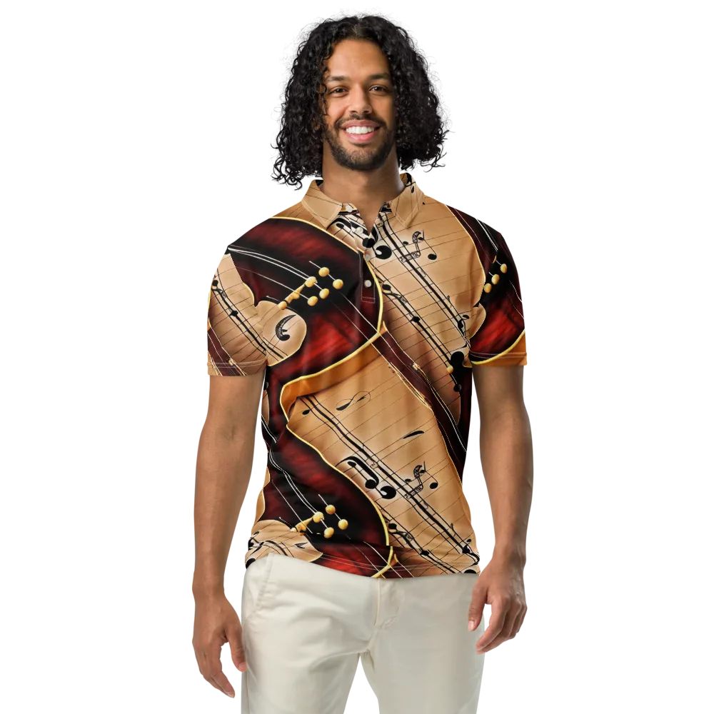 Velvet Virtuoso on Men's Slim Fit Polo Shirt — Front