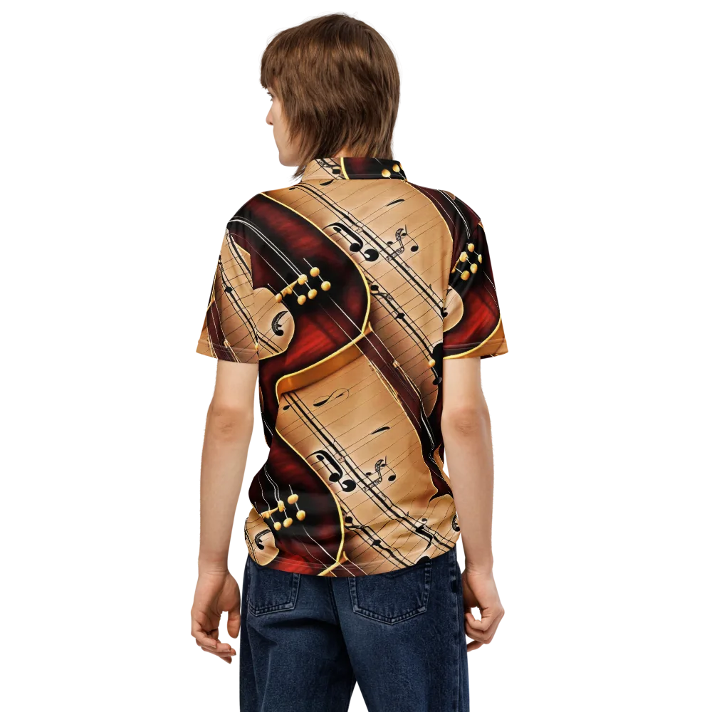 Velvet Virtuoso on Men's Slim Fit Polo Shirt — Back