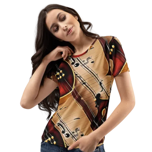 Velvet Virtuoso on a Women's Crew Neck T-Shirt