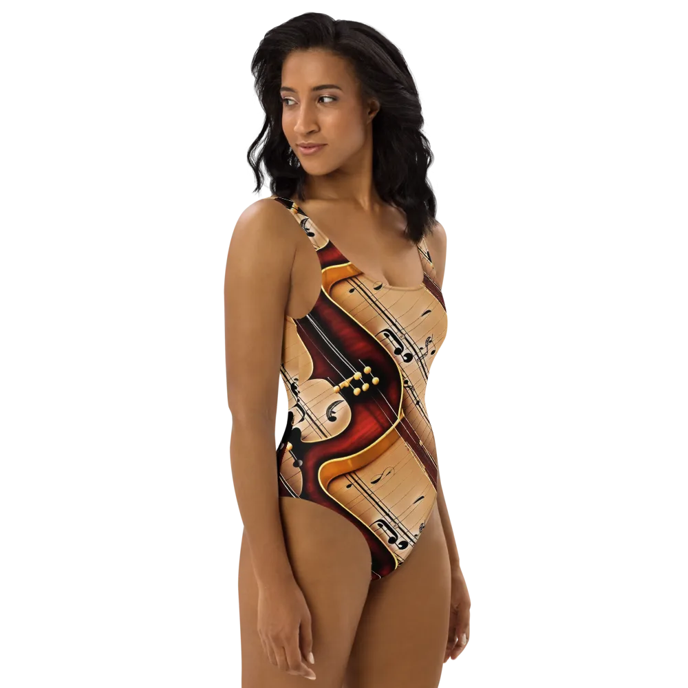 Velvet Virtuoso on One-Piece Swimsuit — Right