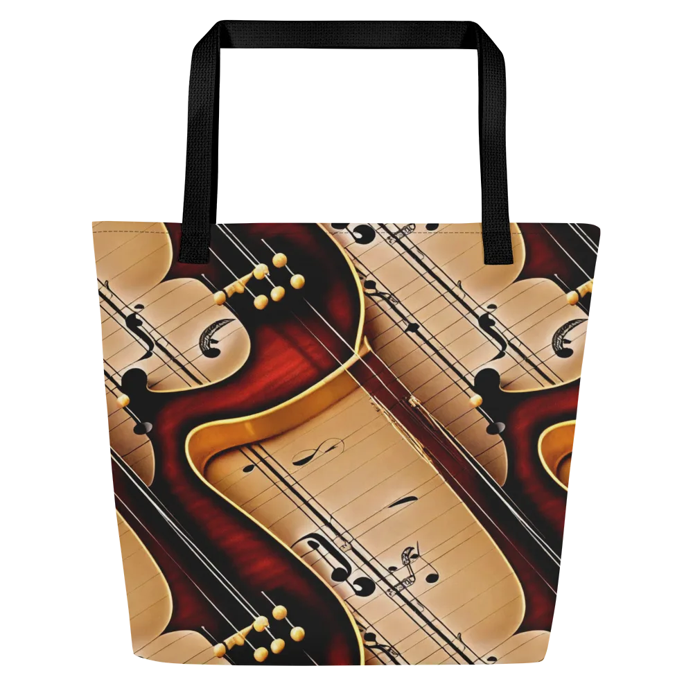 Velvet Virtuoso on Large Tote Bag W/ Pocket — Front