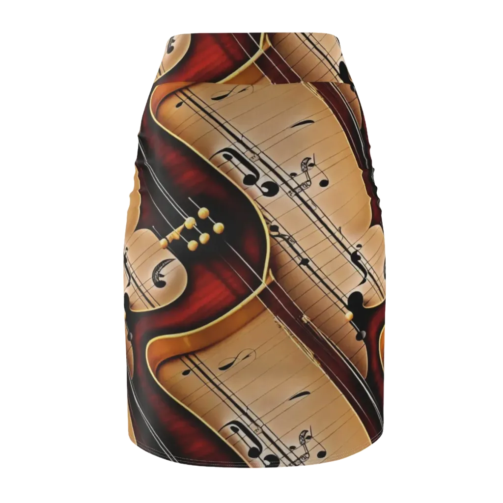 Velvet Virtuoso on Pencil Skirt — Back