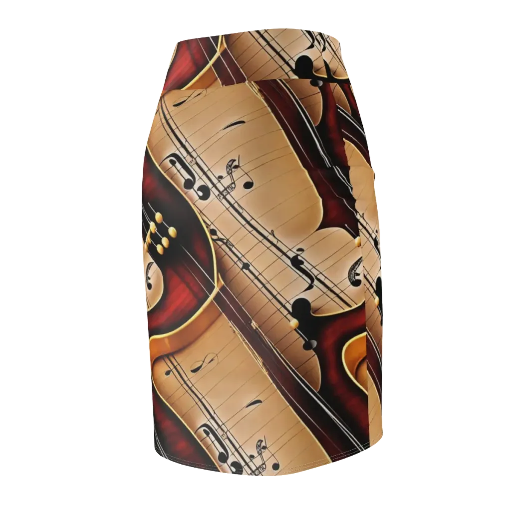 Velvet Virtuoso on Pencil Skirt — Back Side