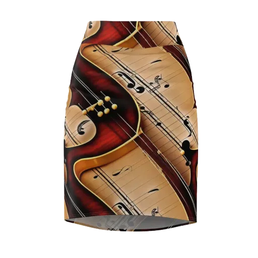 Velvet Virtuoso on a Pencil Skirt