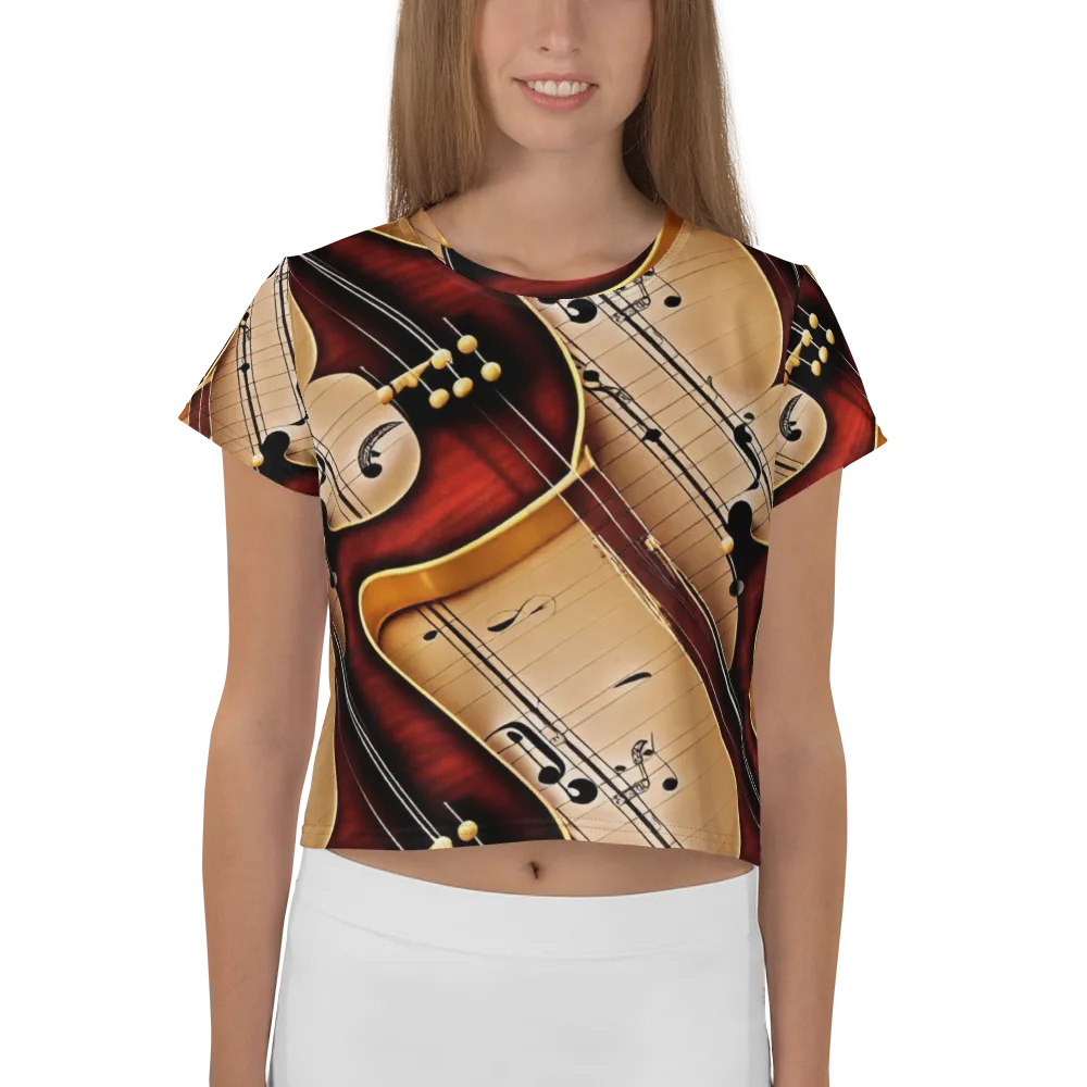 Velvet Virtuoso on Crop Tee — Front