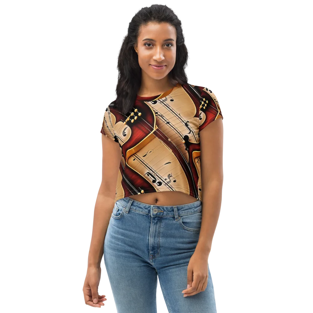 Velvet Virtuoso on Crop Tee — Front