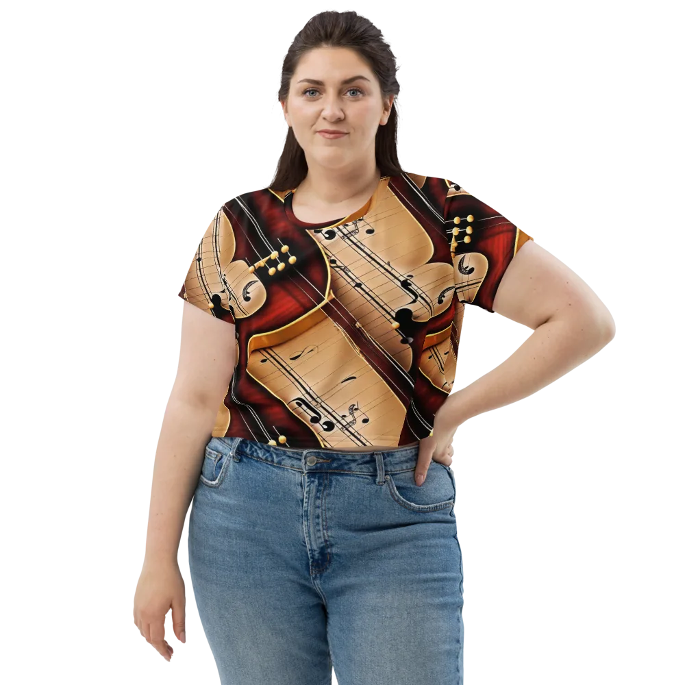 Velvet Virtuoso on Crop Tee — Front