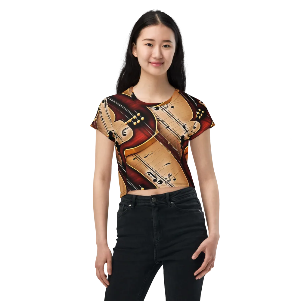 Velvet Virtuoso on Crop Tee — Front