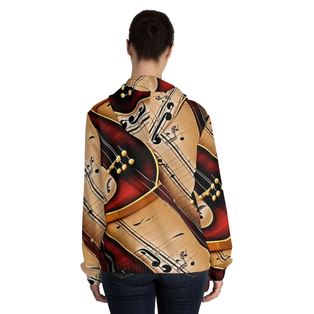 Velvet Virtuoso on Women's Full-Zip Hoodie — Back On Person