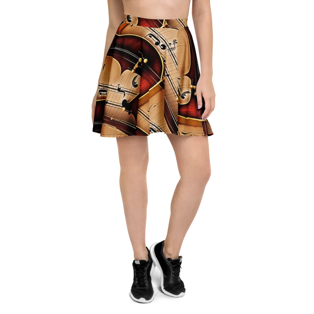 Velvet Virtuoso on Skater Skirt — Front