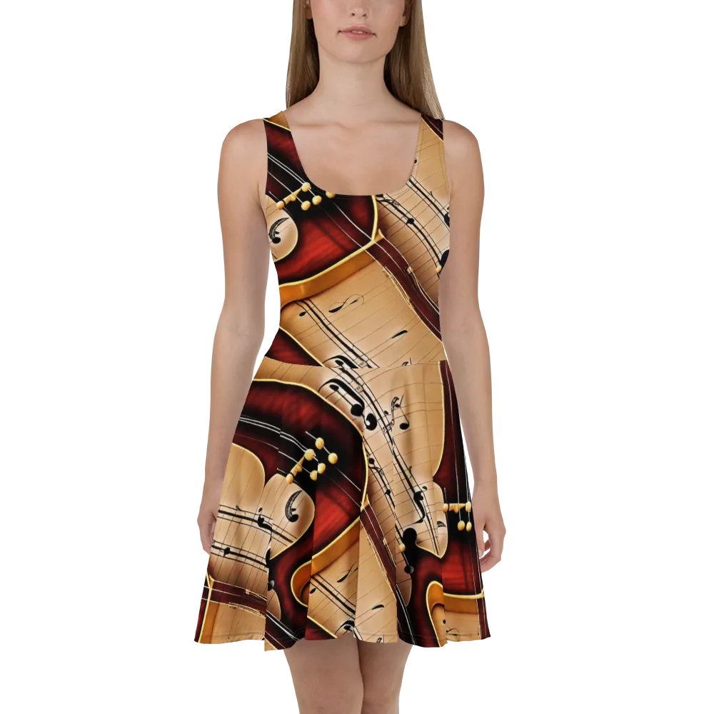 Velvet Virtuoso on Skater Dress — Front