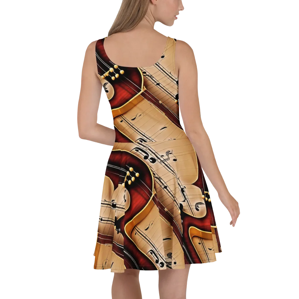 Velvet Virtuoso on Skater Dress — Back