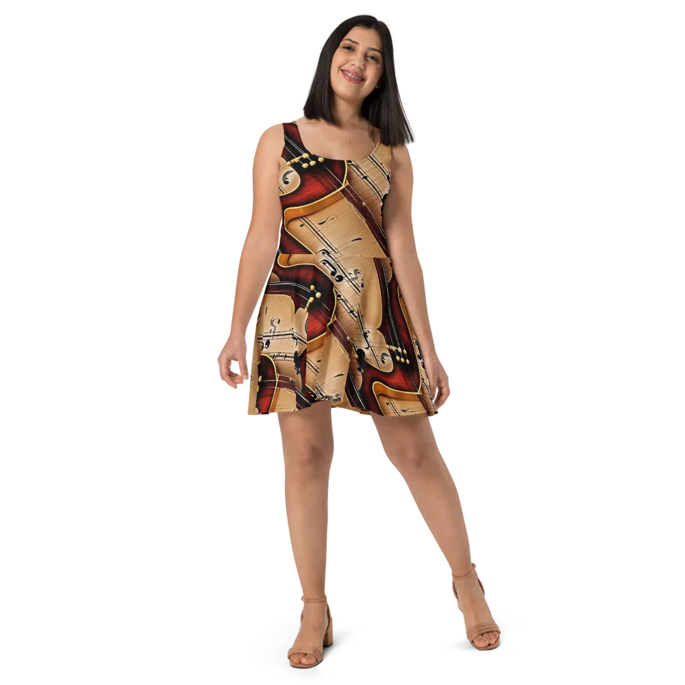 Velvet Virtuoso on Skater Dress — Front