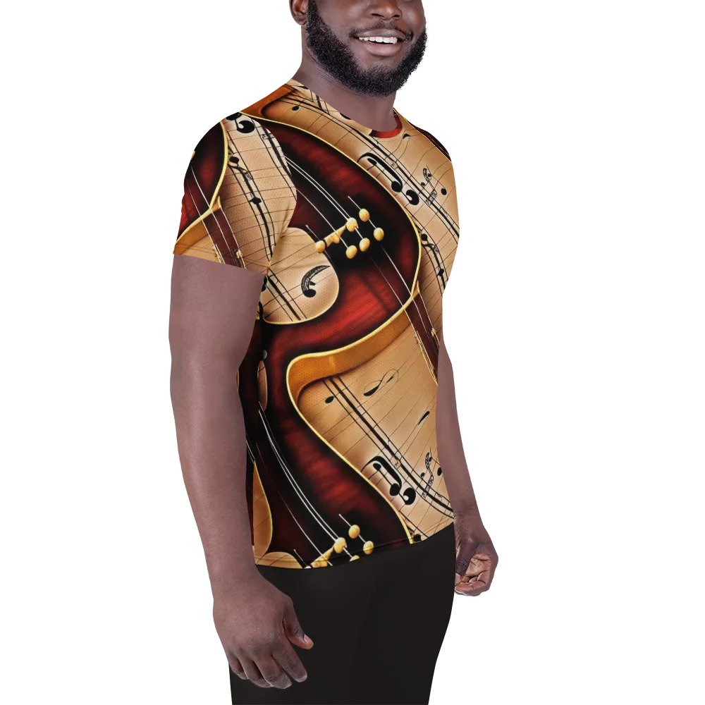 Velvet Virtuoso on Men's Athletic T-Shirt — Right