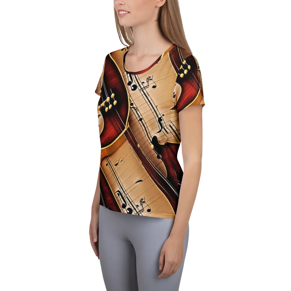 Velvet Virtuoso on Women's Athletic T-Shirt — Left