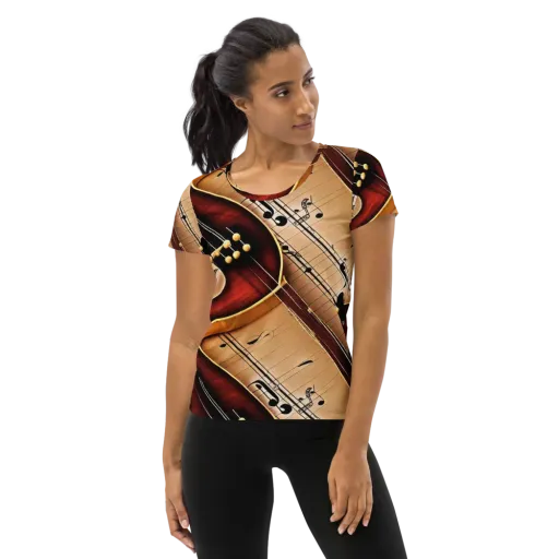 Velvet Virtuoso on a Women's Athletic T-Shirt