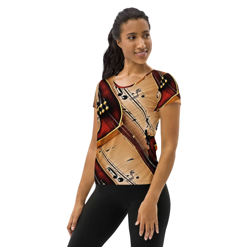 Velvet Virtuoso on Women's Athletic T-Shirt — Left