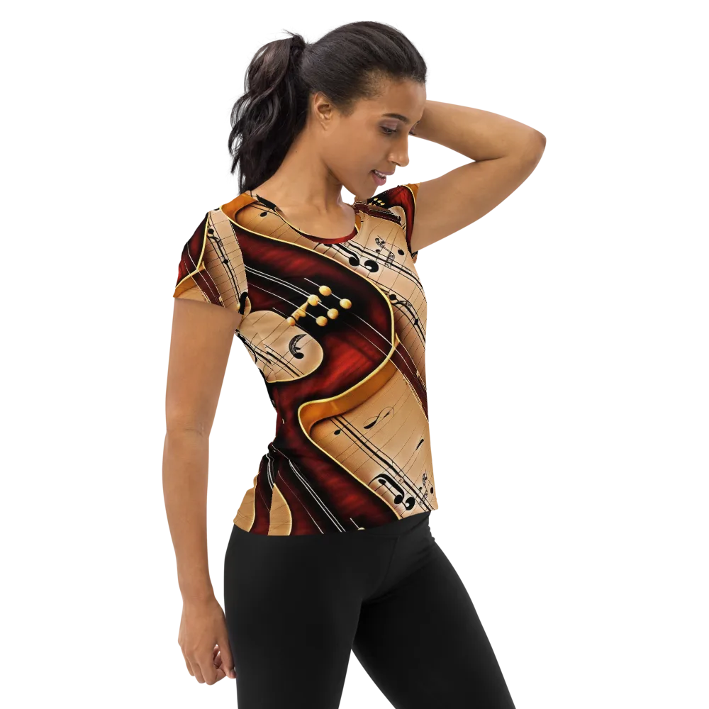 Velvet Virtuoso on Women's Athletic T-Shirt — Right
