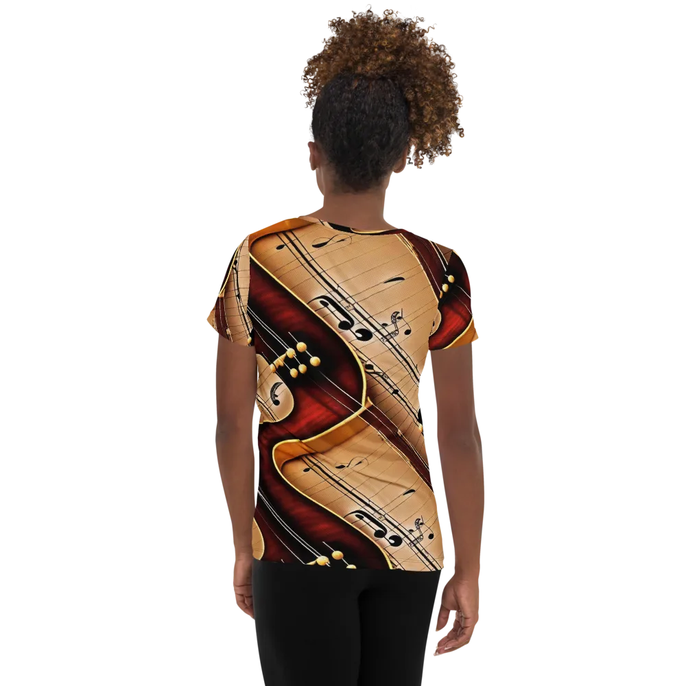 Velvet Virtuoso on Women's Athletic T-Shirt — Back