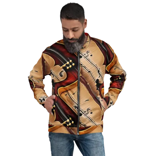 Velvet Virtuoso on a Bomber Jacket