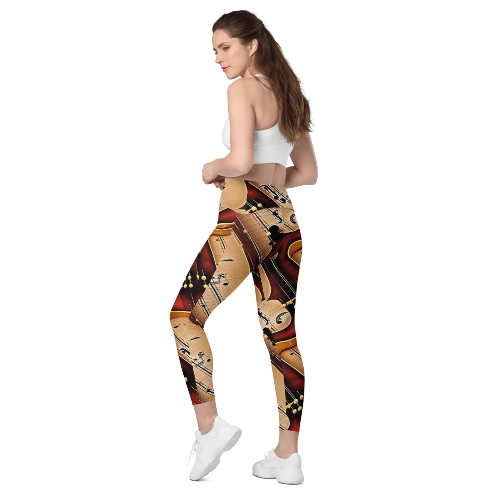 Velvet Virtuoso on Leggings with Pockets — Left Back