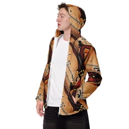 Velvet Virtuoso on a Men's Windbreaker