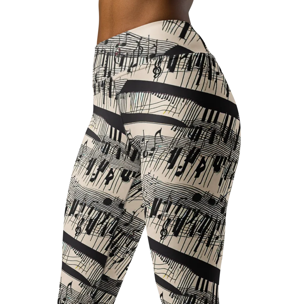 Noir Crescendo on Yoga Leggings — Left Front