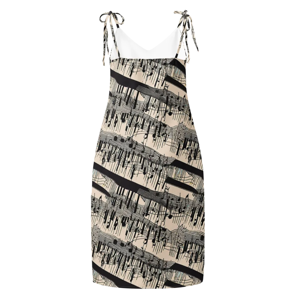 Noir Crescendo on Slip Dress — Back